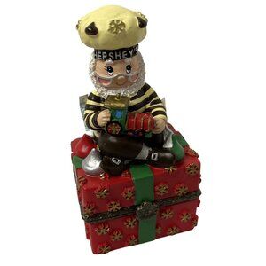 Kurt Adler Mr. Elf Red Present Trinket Box 2000 Hershey Collectible Figurine
